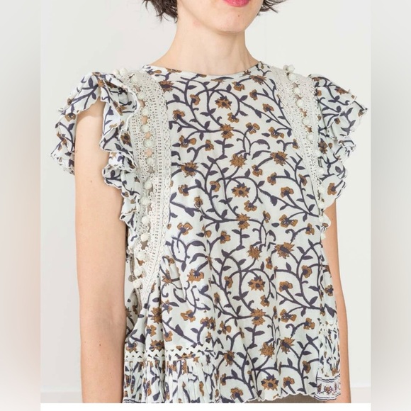 SEA NEW YORK KLOHE TOP CREMA PRINT SIZE 2 exc condition - Picture 1 of 12
